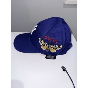 Authentic GUCCI NY YANKEES™ BUTTERFLY Embroidered BASEBALL Cap Hat 57-61cm